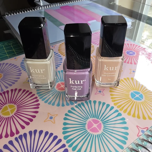 Londontown Kur Nail Veil Trio - Cream, Purple, Tan - Picture 5 of 6